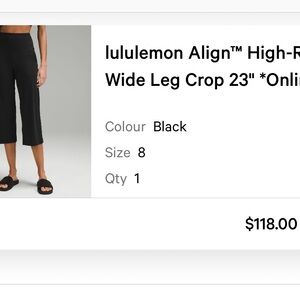 lululemon athletica Align high rise wide leg crop